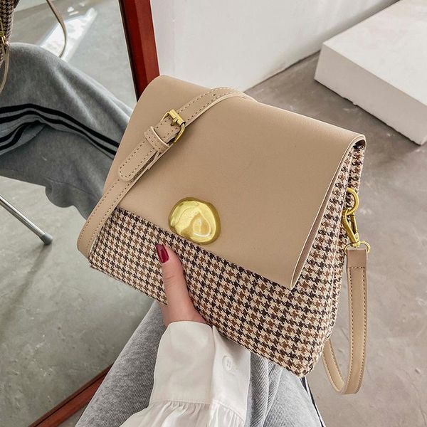 

original brand handbags 2021 fashion ins messenger bag houndstooth square underarm dual-use shoulder bags