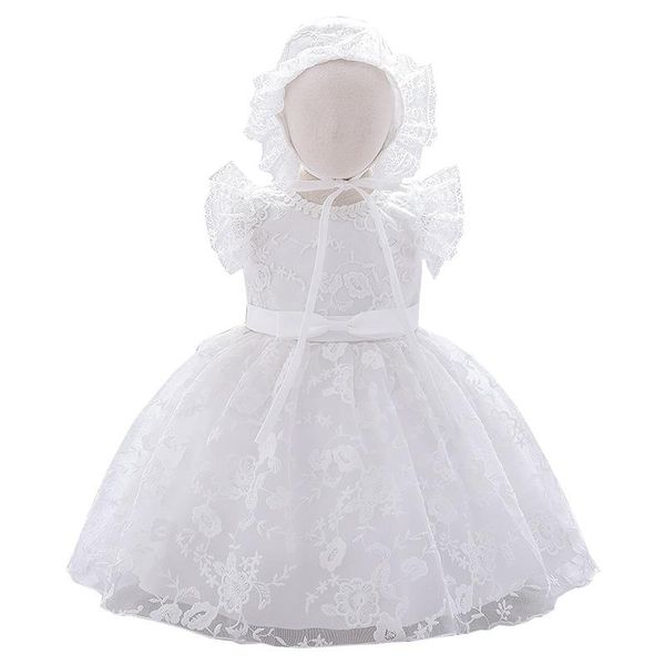 

girl's dresses lace white baptism baby girls dress toddler birthday party ball gown quality born christmas red kids clothes, Red;yellow