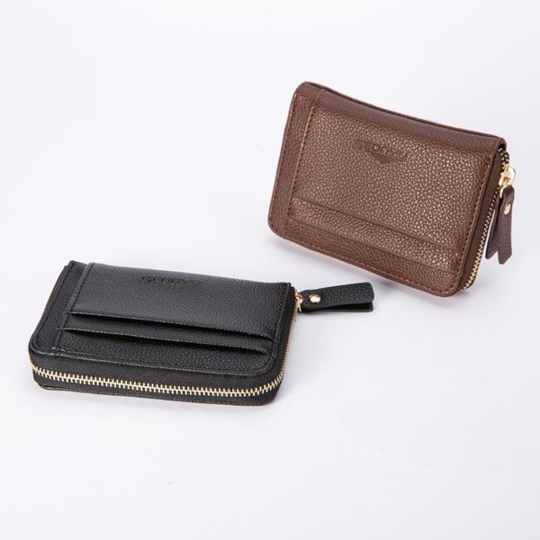 

wallets leather men business wallet vintage purse id holder coin pockets bag bags portfel cartera hombre, Red;black