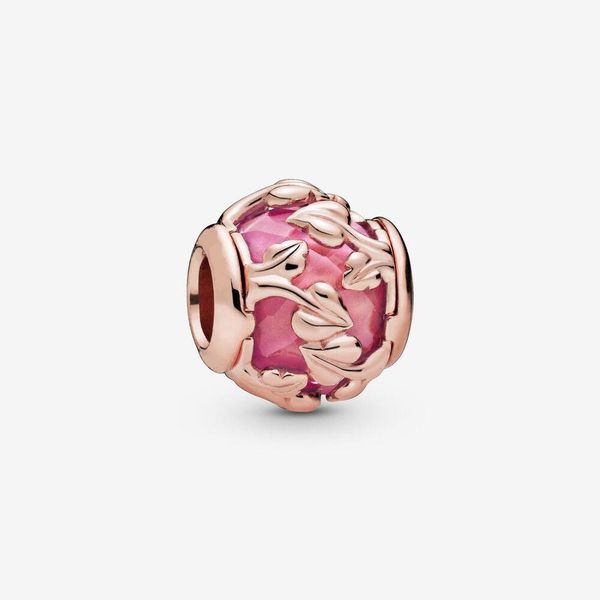 

genuine 925 sterling silver pink decorative leaves charms fit pandora original european charm bracelet fashion women wedding engagement jewe, Bronze;silver