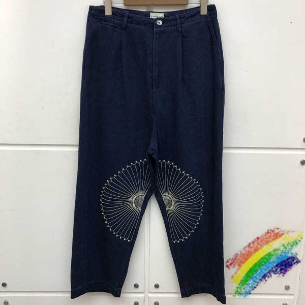 

men's pants 20fw position female male 1:1 quality kapital embroidery fashion denim rnf8, Black