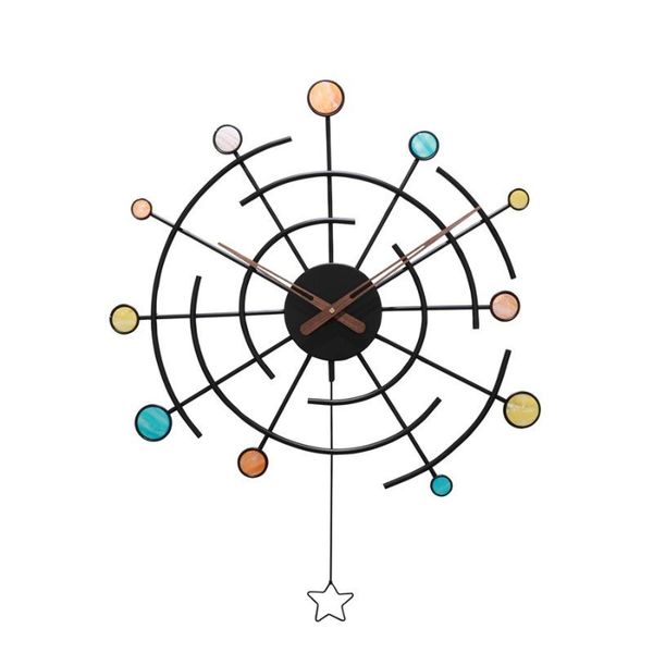 

wall clocks modern design clock big size luxury nordic creative silent metal home personality living room decor dl60wc