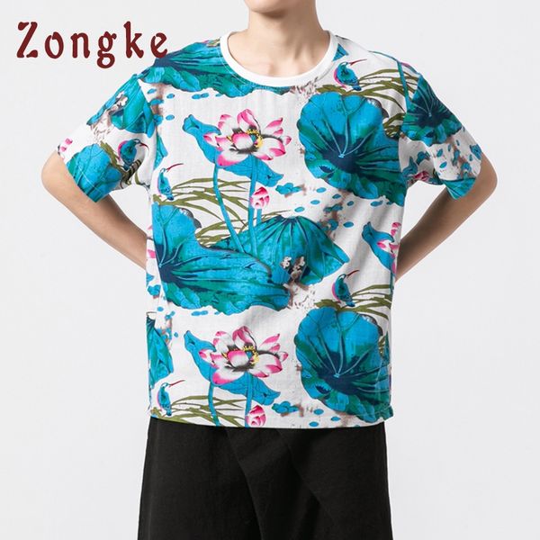 

chinese style printed vintage t shirt men tshirt t-shirt 5xl streetwear hip hop spring kg-282, White;black
