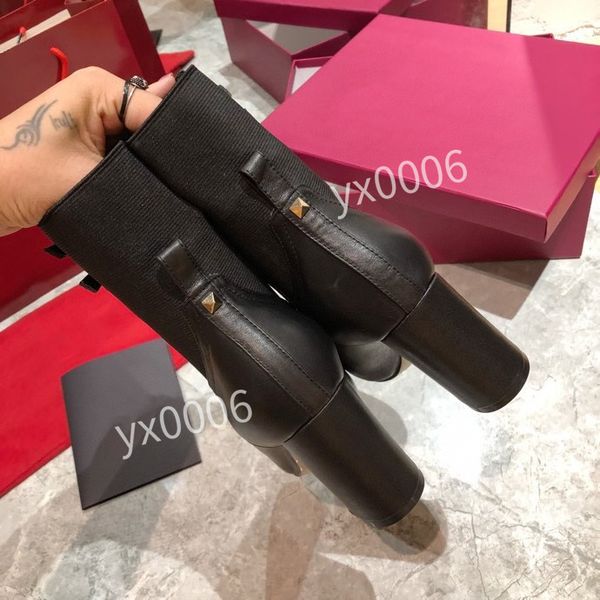 

boots rois booties removable 35-42 nylon thick sole derby zipper mini bag knee high boot gear chunky heel prad hltn08, Black