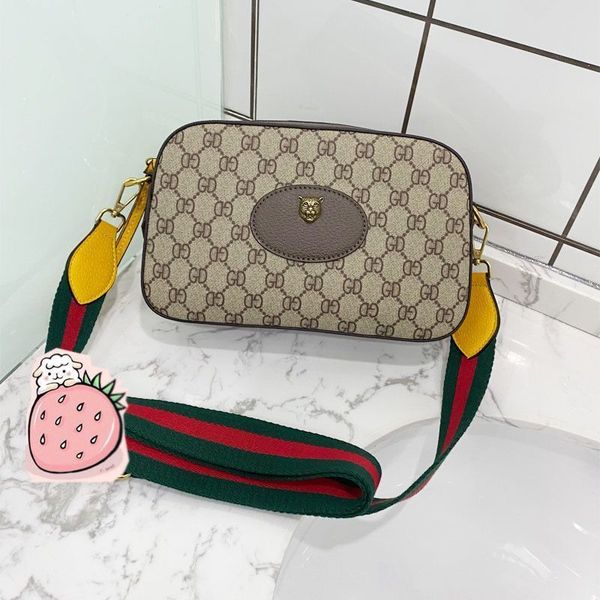 

star men's and women's printed head camera bag leather single shoulder messenger bag purse