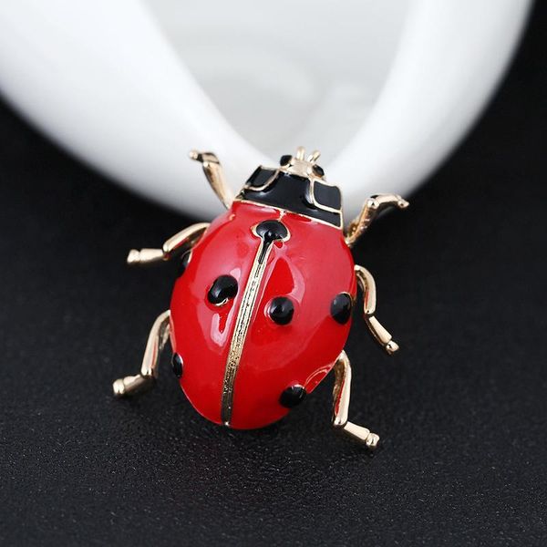 

pins, brooches enameled red ladybird zinc alloy animal pin garment accessories, Gray
