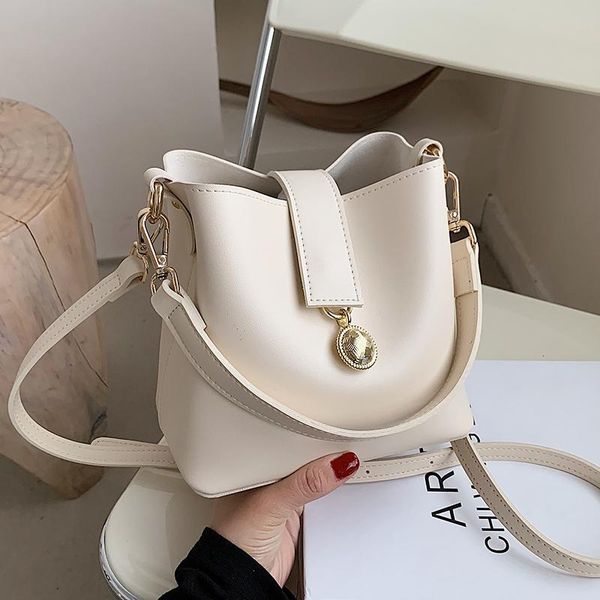 

cross body small pu leather bucket bags for women 2021 fashion shoulder handbags crossbody bag and purses solid color