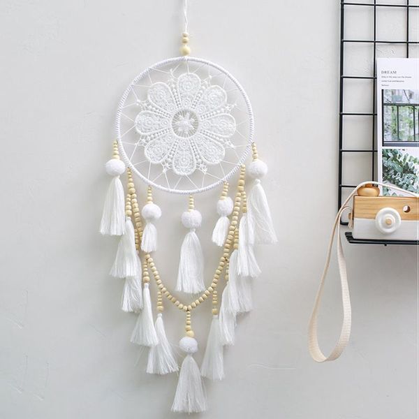 

decorative objects & figurines diy tapestry wall hanging handmade cotton lace dreamcatcher star moon bohemia living room bedroom boho home d