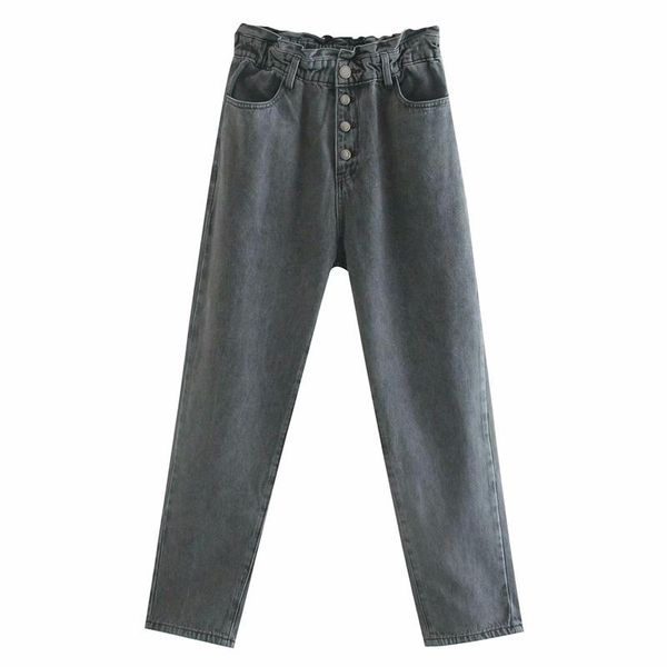 

casual fronted breasted jeans women fashion straight denim pants elegant slim ankle length female ladies ig women's, Blue