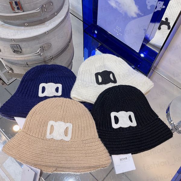 

knit bucket hat cap for man woman fashion warm hats design 4 color, Blue;gray