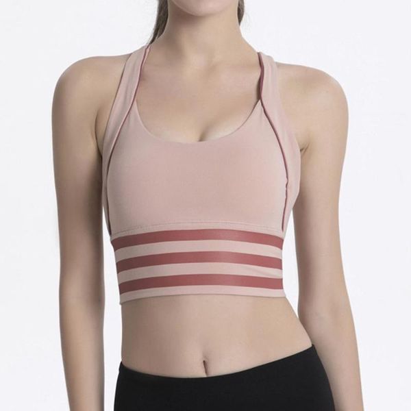 

yoga outfit x-shaped sports bra women breathable fitness vest gather shockproof gym running sport 4 colors