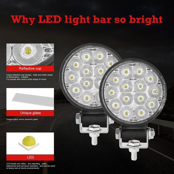 

working light auto round led off road work lights 140w 4 inch ip67 waterproof ultra thin driving fog lamp car accessories 2 pack
