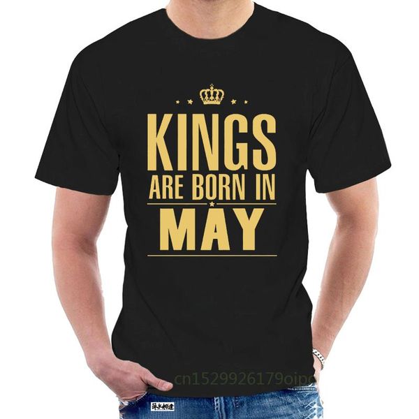 

men's t-shirts 2021 mens t shirts birthday kings are in may standard tee shirt @105289, White;black