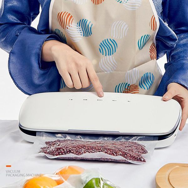 

kitchen electric vacuum sealer machine 220v 110v with 10pcs saver bags household automatic packaging food sealing