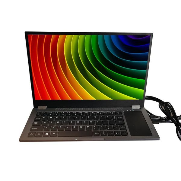 

monitors keyboard portable monitor with battery and touchpad 1980*1080 ips usd -compatible business display screen grey eye protectio