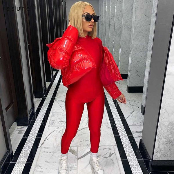 

long sleeve jumpsuit women pants body overalls clothing female rompers club outfits tracksuit a20877j 210712, Black;white