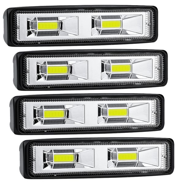 Barre de lumière LED lumière de travail 12-24V pour Auto moto camion bateau tracteur remorque tout-terrain lumière de travail 48W LED lampe de travail projecteur voiture