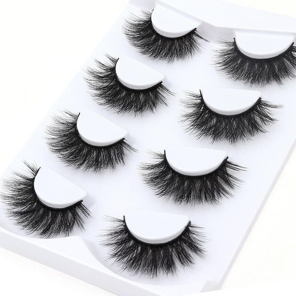 

4 pairs 3d mink lashes natural long false eyelashes dramatic volume fake makeup extension eyelashes1