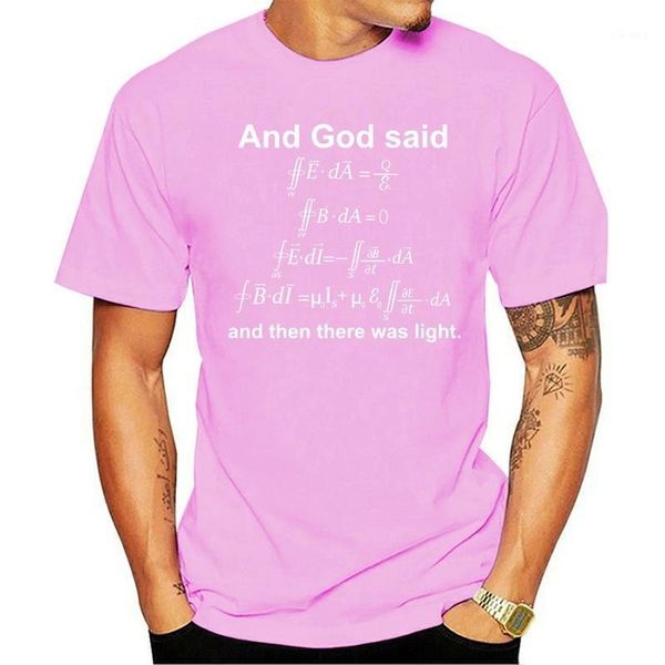 

men's t-shirts design shirts god said maxwell equations and then there was light premium o-neck short-sleeve tee shirt, White;black