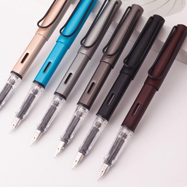 

fountain pens 6 colors pen with fund correct posture metal iraurita student write practise calligraphy ink pocket