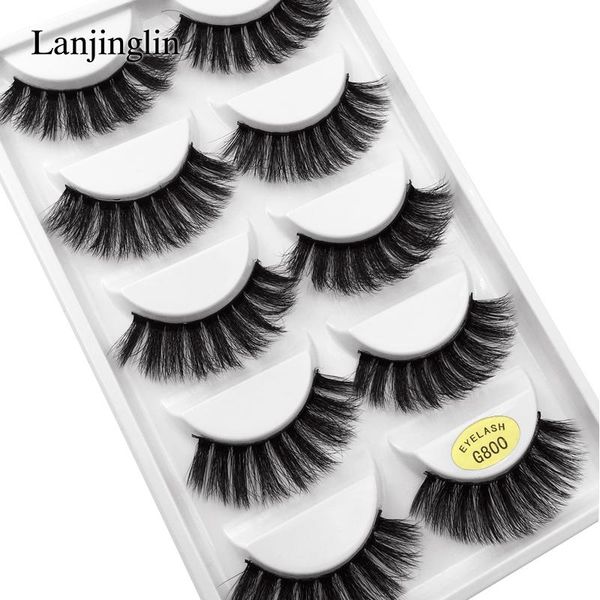 

pairs false eyelashes extension lashes makeup set soft natural long handmade 3d mink beauty maquiagem