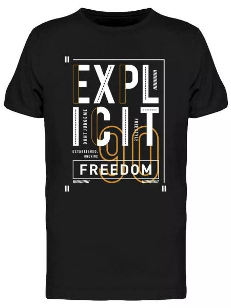 

explicit dont judge me tee men's -image by shutterstock, White;black