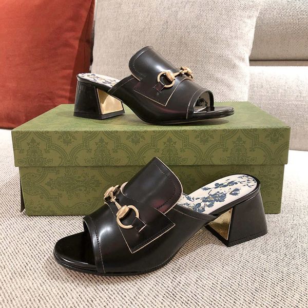 

women true leather slide sandal slipper with high heels girls white black colors sweet slipper summer beach flip flops with box 267