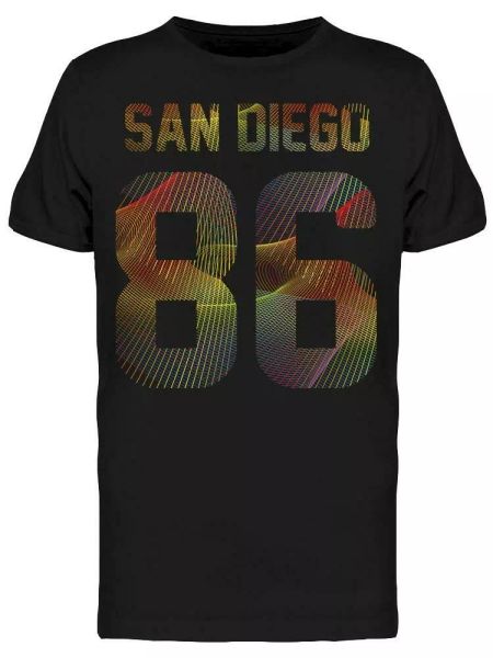 

san diego 86 artsy style tee men's -image by shutterstock, White;black