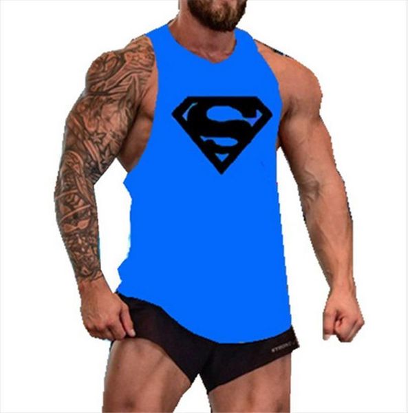 

skull captain gym cotton mens singlets canotte bodybuilding stringer tank super man fitness shirt muscle guys sleeveless tanktop, White;black