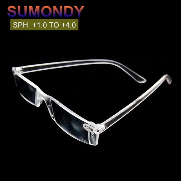 

sunglasses sumondy transparent unbreakable reading glasses +1.0 to +4.0 women men integrated anti drop ultralight presbyopic eyewear g444, White;black