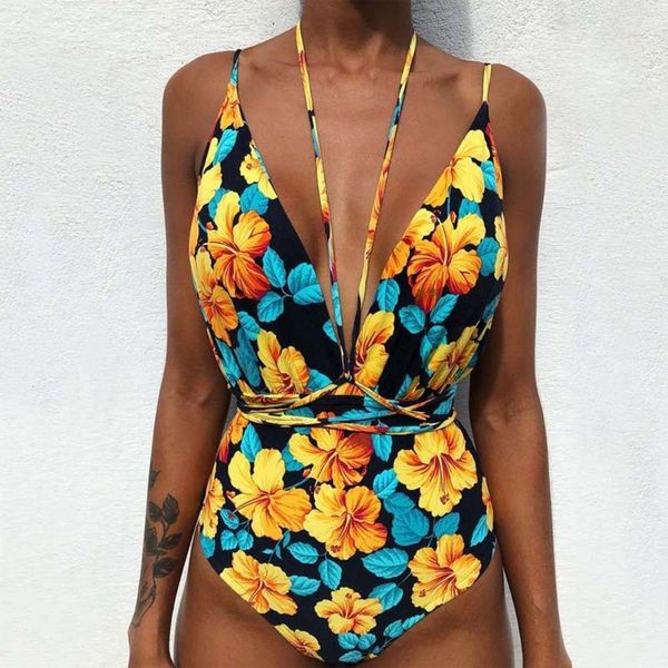 

print one piece swimsuit backless multicolor women bikini swimsuit, White;black