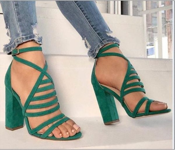

sandals nicesummer women lady high heels party female ankle strap design women's cross bind shoes, Black