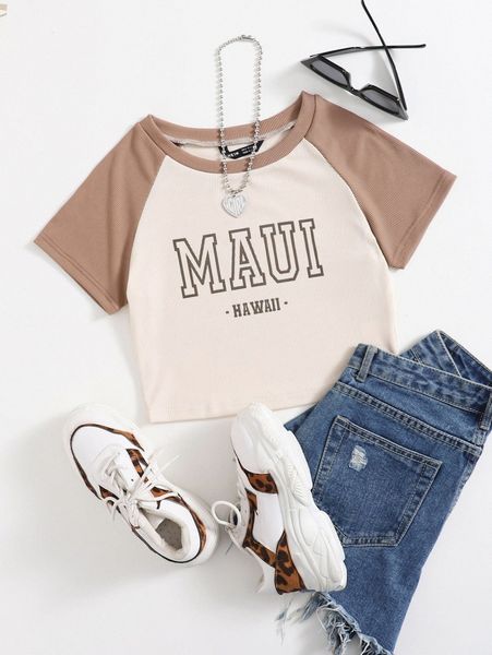 

letter graphic raglan sleeve crop tee d9gf#, White