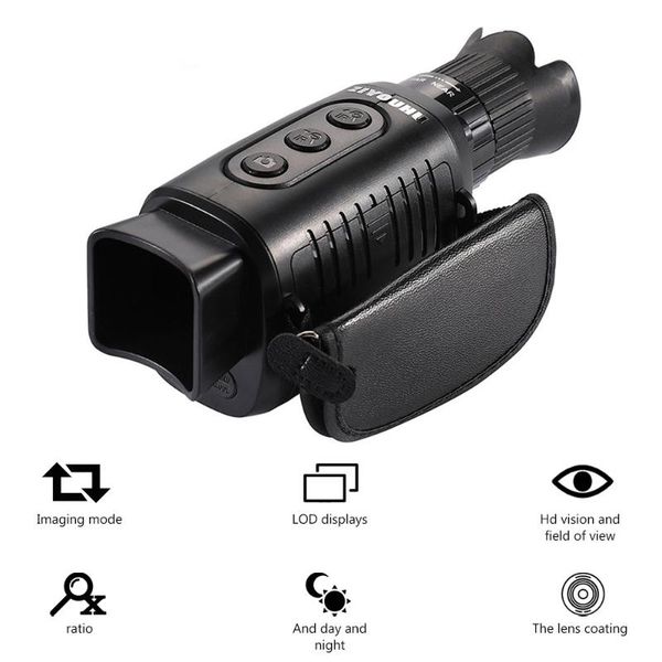 

telescope & binoculars ziyouhu hunting night vision monocular portable digital lcd infrared camera fhd po video optics surveillance for