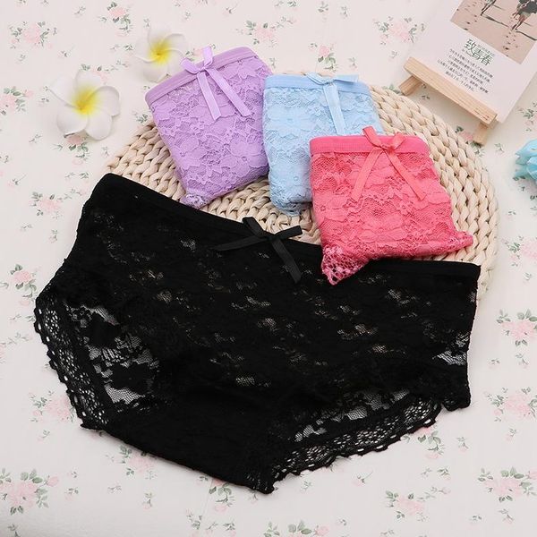 

panties 4-pack summer girls short lace floral young girl briefs for teenage underpants candy colors kids underwear pants 9-20t, Camo