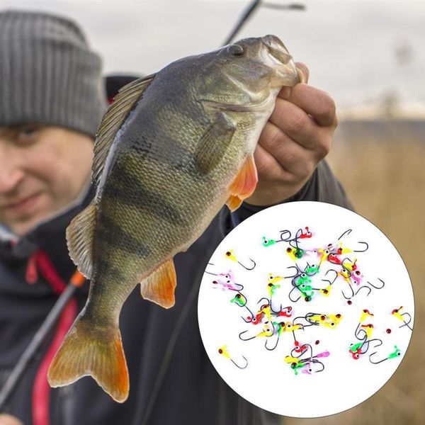 

fishing hooks 50pcs lures jig heads with eyes ball head colorful accessories drop