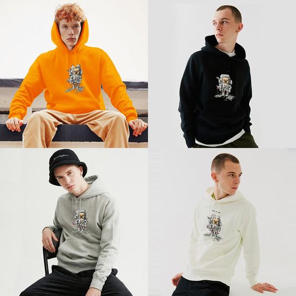 

men's hoodies & sweatshirts hoodie fashion pure cotton oversized loose printed boys long sleeve autumn style, Black