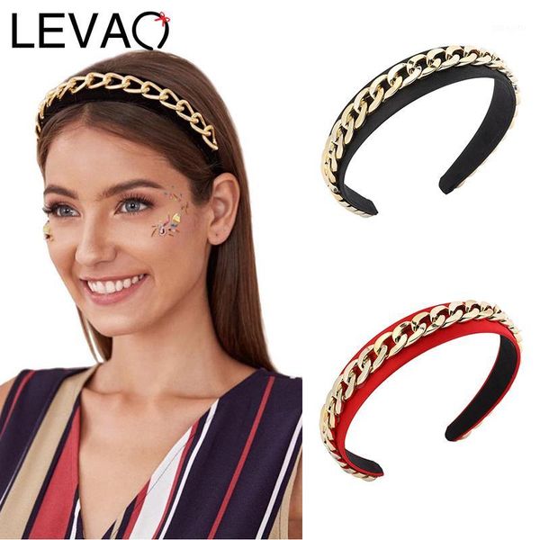

fashion metal chain headband ladies bezel turban elegant for women hairbands girls hair accessories head hoop jewelry1