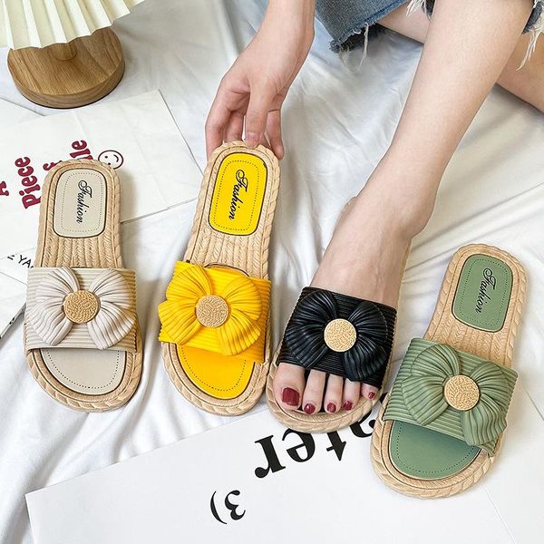 

slippers 2021 women's summer comfortable fashion pvc soft adhesive glue shoes over-toe home outdoor, Black