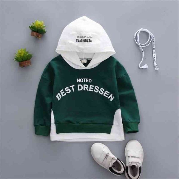 

spring autumn children clothes baby boys girls cotton leisure hooded sweatshirts kids letter blouse hoodies for 0 5 years, Black