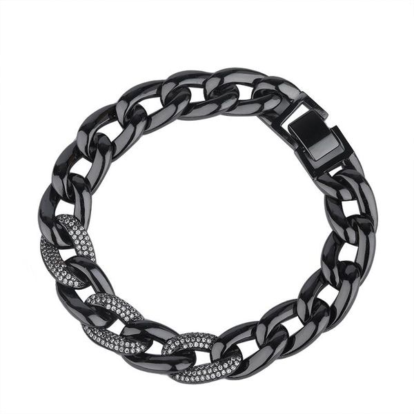 

link, chain snke punk bracelet classic jewelry, Black