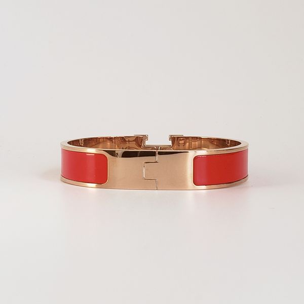Классический дизайнерский браслет, стальной браслет, роскошный бренд, браслеты из розового золота 18 карат, женские браслеты шириной 12 мм с подарочной сумкой YHLD