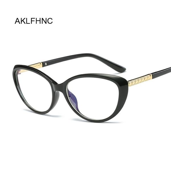 

fashion sunglasses frames women glasses frame men transparent eyeglasses vintage nerd clear lens retro optical spectacle male female, Black