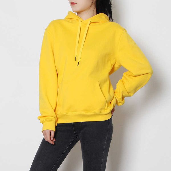 

fashion fleece hoodies korean version 2021 spring temperament casual hooded solid color versatile loose sweater, Black