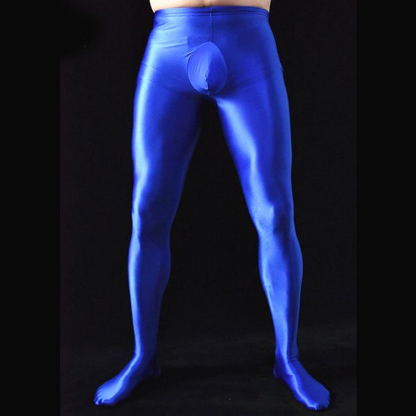 

men cockring u convex pouch stockings open close sleeve tight stockings sheer shiny glossy pantyhose tights candy color f32, Black;white