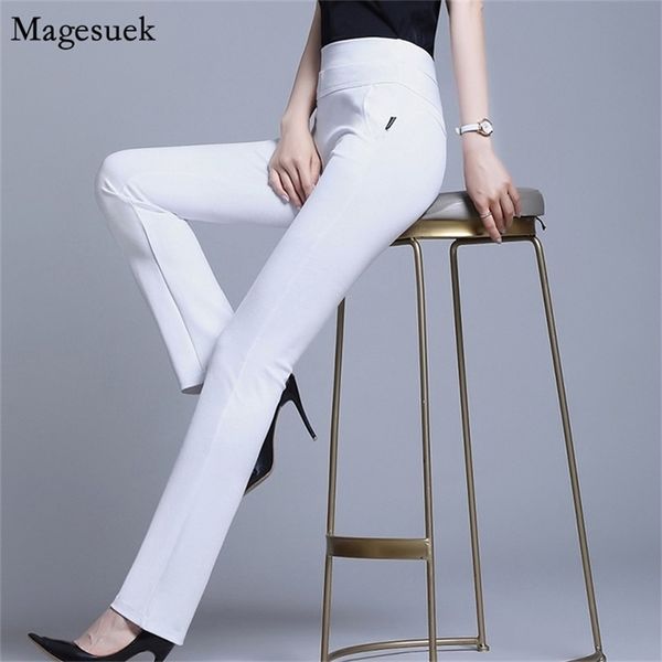 

autumn leggings high waist pants straight plus size women professional trousers stretch casual 11518 210512, Blue