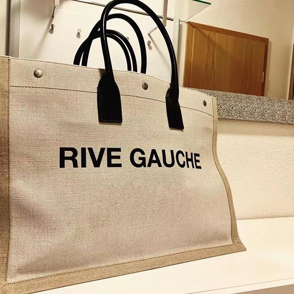 Top-Griff Damenhandtaschen Rive Gauche Shopper-Tasche große Tragetasche aus Segeltuch Mode Leinen Strandtaschen Luxus-Designer Umhängetasche Umhängetaschen Geldbörsen Reisetaschen