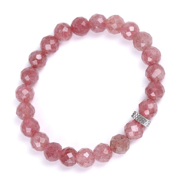 

fashion multi-sided cut natural stone lapis lazuli amethyst stainless steel accessories bracelet, Black