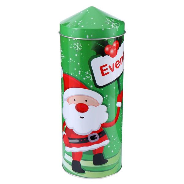 

gift wrap 1pc christmas pattern tinplate box spire candy storage tea