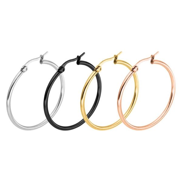 

design big size 60 65mm 70mm hoop earrings for women classic round rose gold circle jewelry punk & huggie, Golden;silver